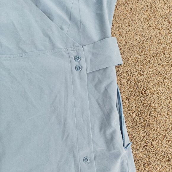 Kosan Dress Womens Medium Light Blue Wrap Travel Packable Versatile - Picture 10 of 13